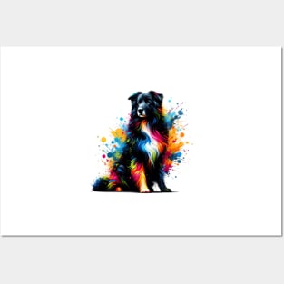 Croatian Sheepdog in Artistic Colorful Splash Style Posters and Art